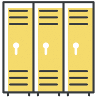Illustration of a set of lockers